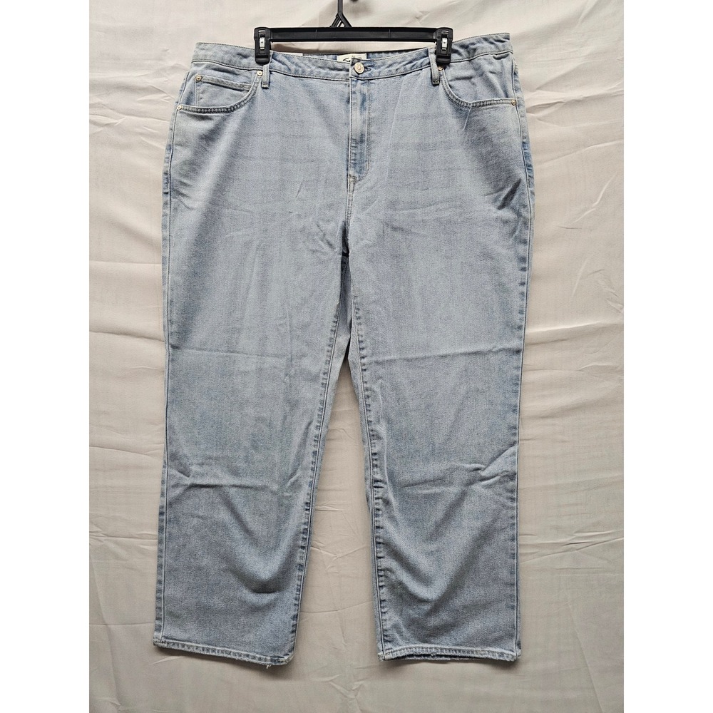 Seven7 Loose Straight Jean High Rise Light Wash‎ Key West 22W SX10341DE New